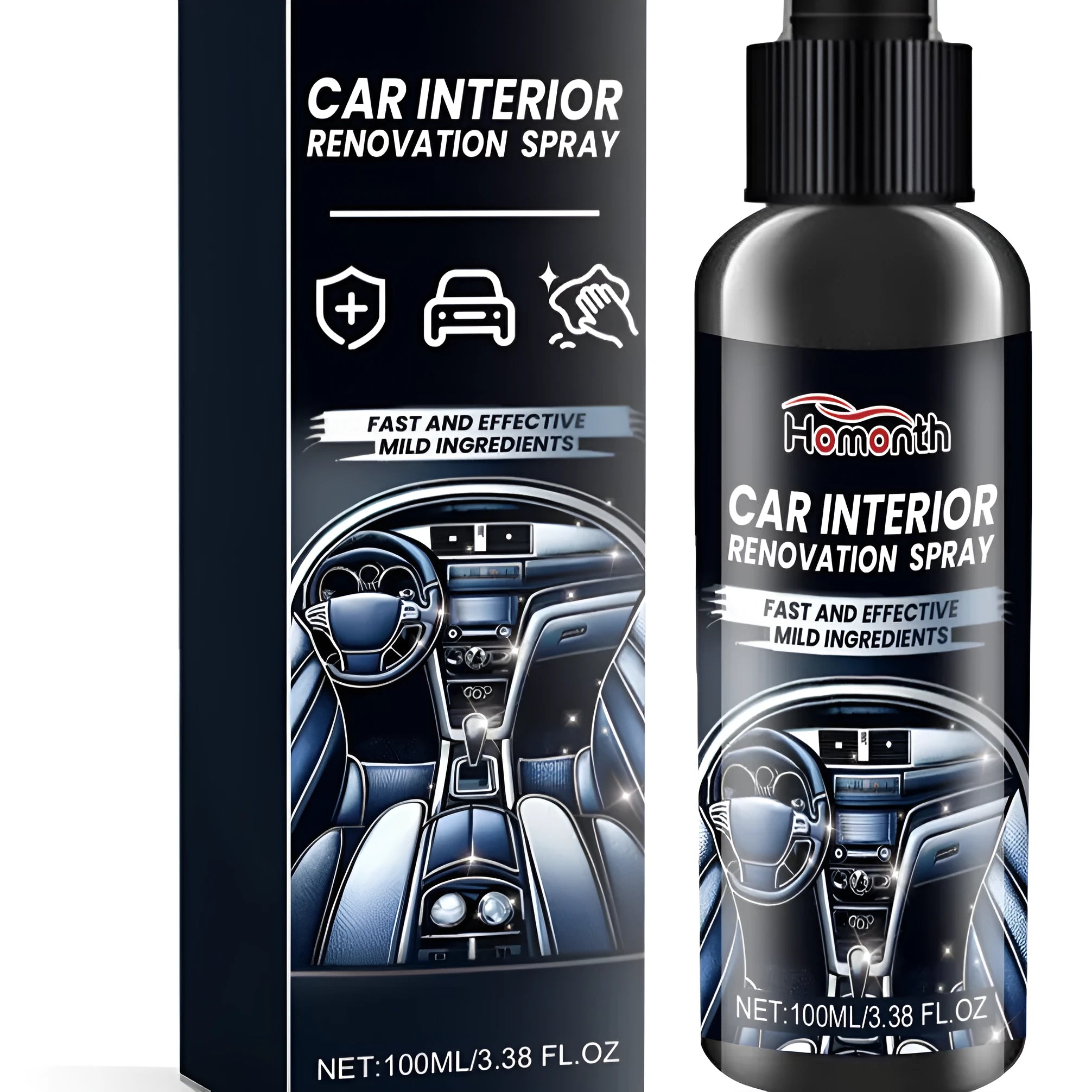 250ml car interior renovation spray aerosol can for leather seats and vinyl dashboard refurbishment