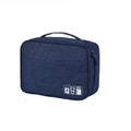 Cationic digital accessories storage bag in multiple colours showing interior cable organisation capacity