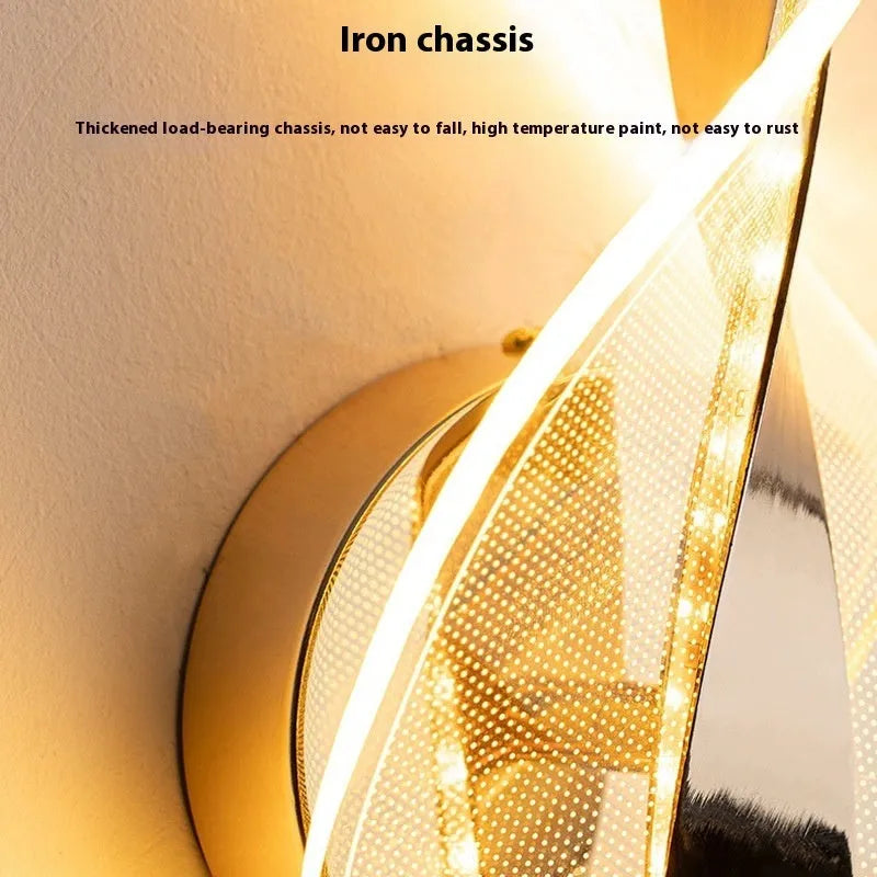 Gold wire-dot acrylic shade small LED pendant light with single or double head configuration