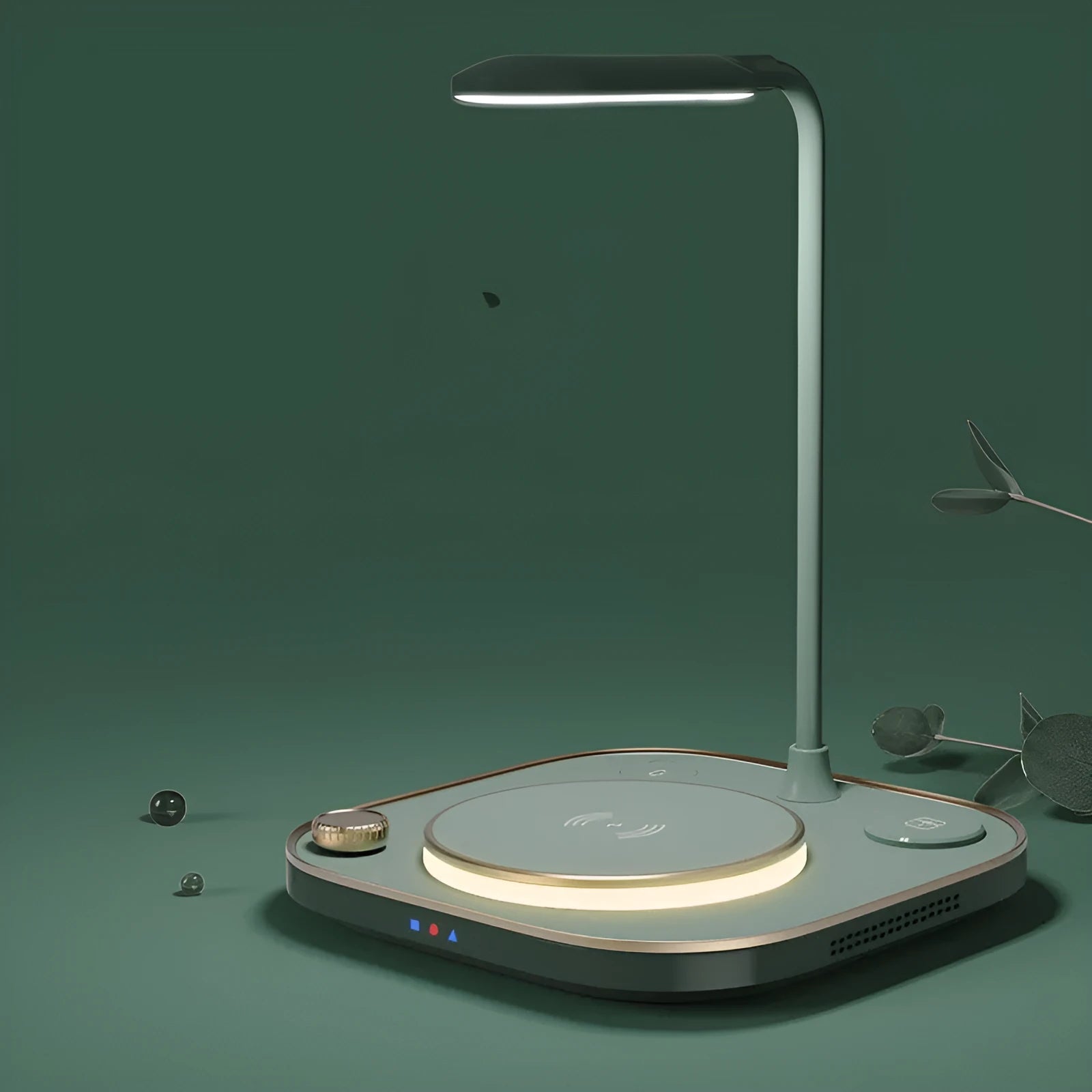 Three-in-one wireless magnetic charging desk lamp with 15W fast charging capability