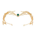 Goddess warrior alloy forehead ornament headdress with crystal inlay 15cm exotic style