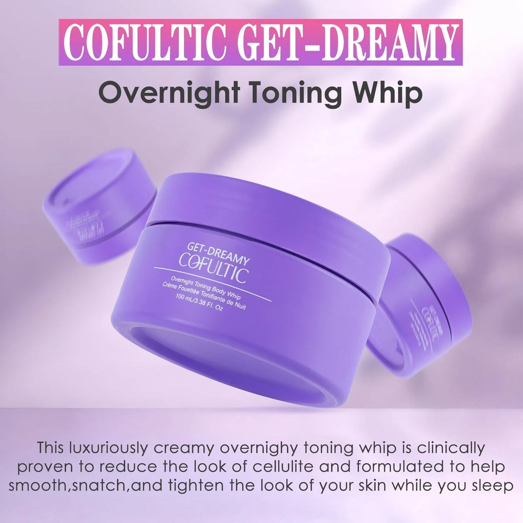 Cofultic Night Sleep Tightening Cream 100ml jar with pump dispenser, shown on a soft surface
