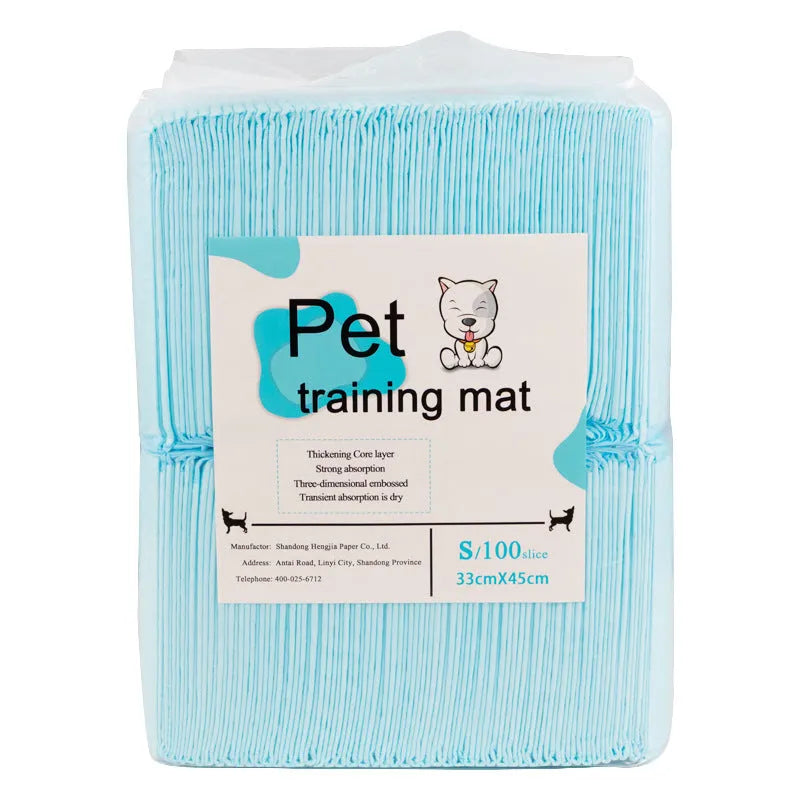 Disposable absorbent pet diaper pad in Army Green, S-Small size 33cm x 45cm, on a clean floor