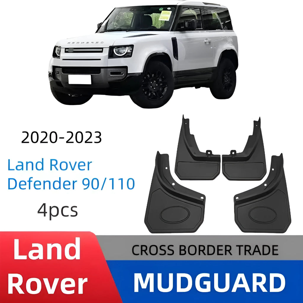 Plastic mudguard set for Land Rover Defender 90/110 large version including screws and buckles