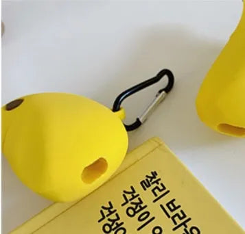 Yellow banana design silicone protective cover for Apple AirPods Pro wireless headphones