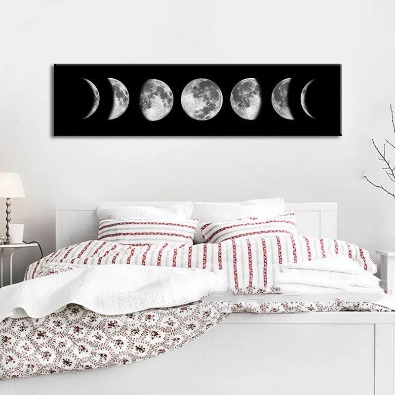 Full square diamond painting kit 40x120cm with rhinestones in black base colour for home decor