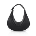 Crescent-shaped PU hobos handbag with sewing line detailing and internal zipper changing bag and mobile phone pocket