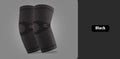 Breathable knitted nylon sports elbow guard for summer, available in black blue, black grey, and skin colour