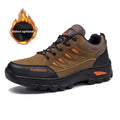 Men's suede hiking sneakers mid-top design with lace-up closure and platform rubber sole
