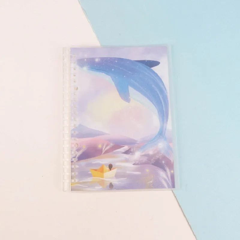 Children's hard cover loose leaf notebook with animal design and 20-hole binder binding in A5 or B5 size