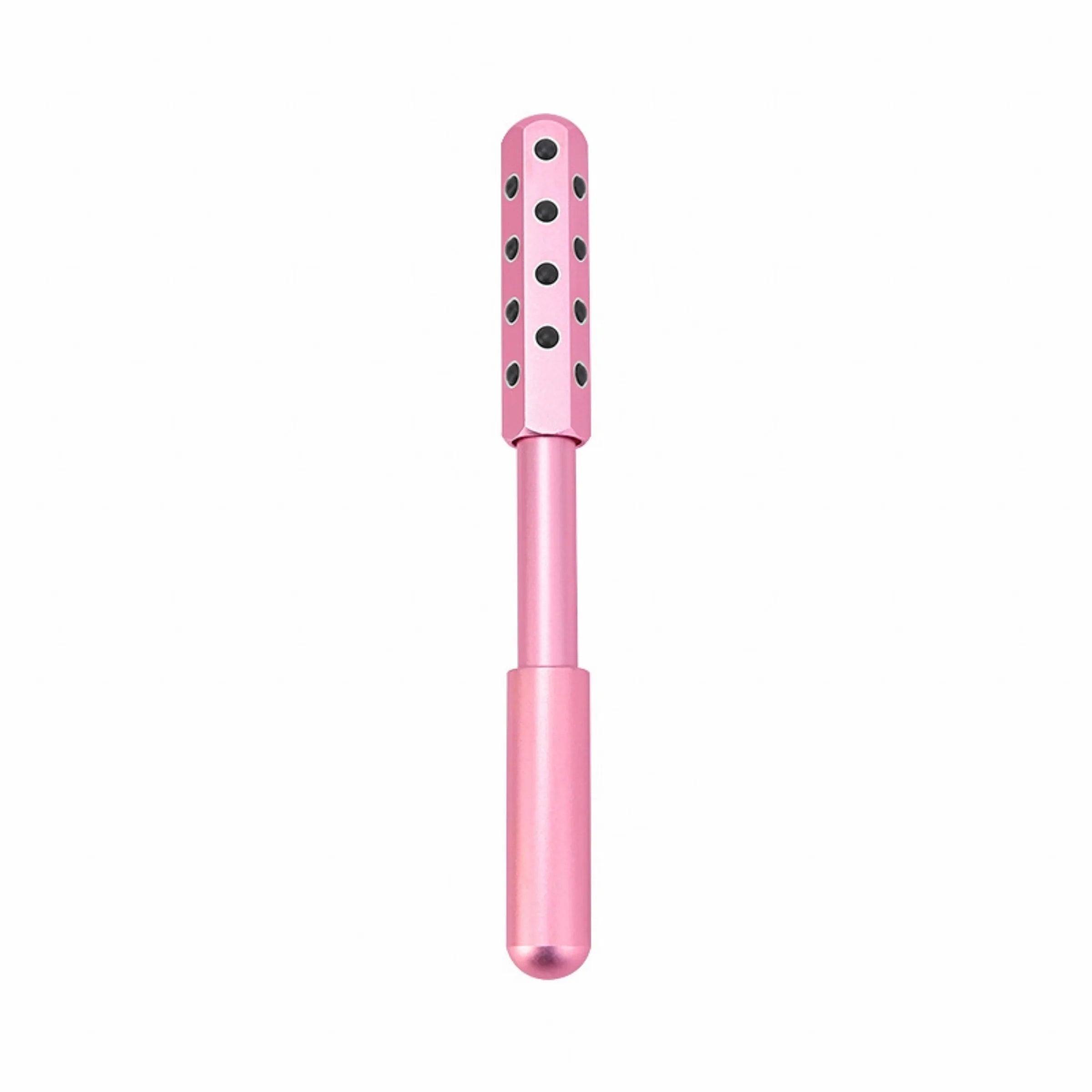 Purple beauty massage roller with germanium particles, 193 mm long, for facial and eye contouring.