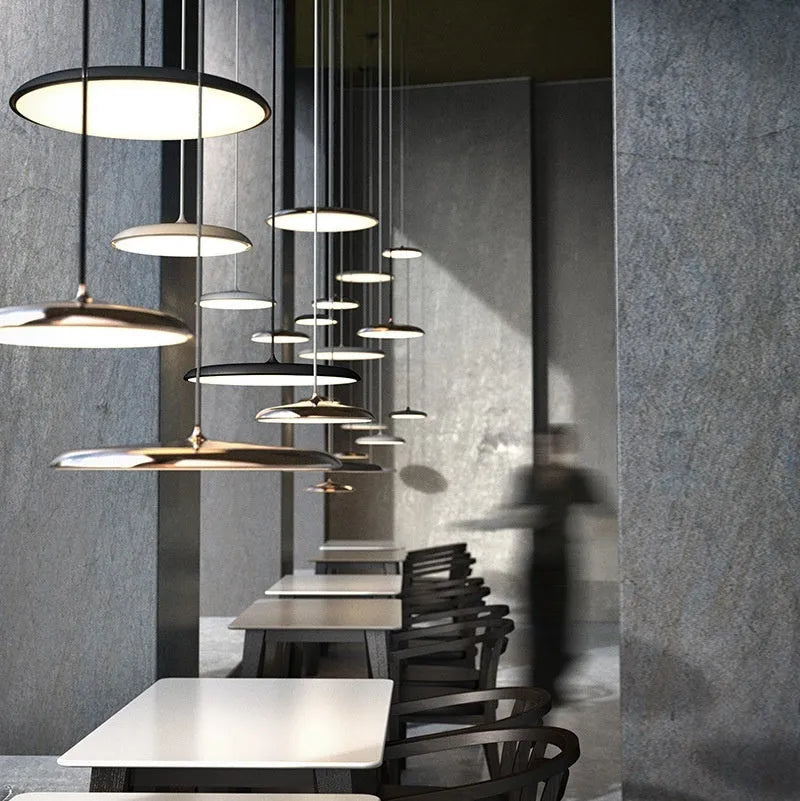Macaron flying saucer chandelier in 25cm or 40cm, 220V, for bedroom or dining room ceiling