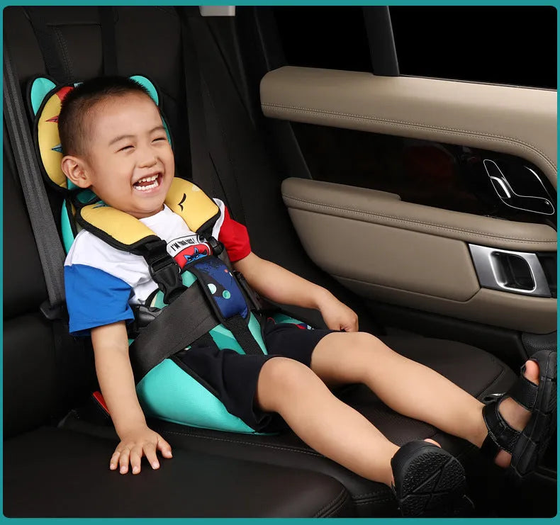 Child safety seat car dining chair adjustable polyester removable washable Blue Green Grey Purple