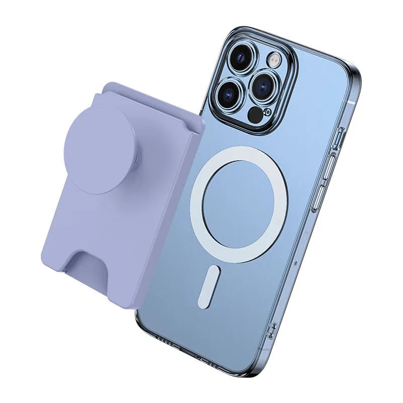 Minimalist magnetic phone holder with suction base for Apple iPhone in five colour options