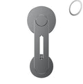 Silver aluminium alloy magnetic phone holder with flip mount for Tesla dashboard
