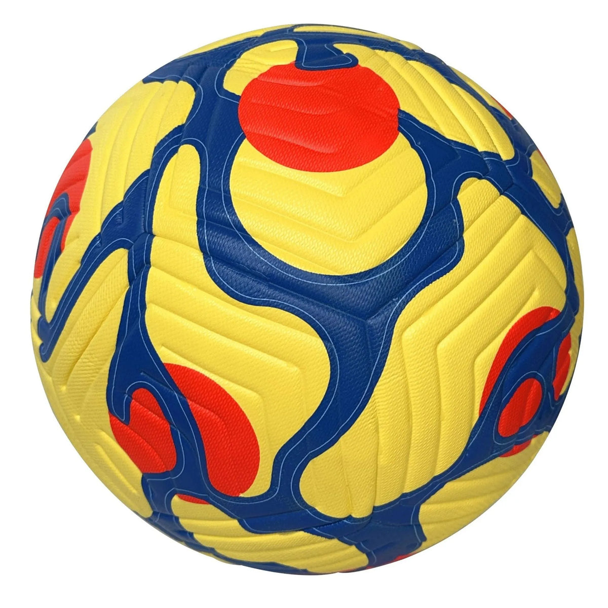 PU leather hot fit football size 5 in blue red black colour with adhesive stitching
