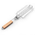Stainless steel removable folding square barbecue grill net with black or primary colour handle for outdoor cooking