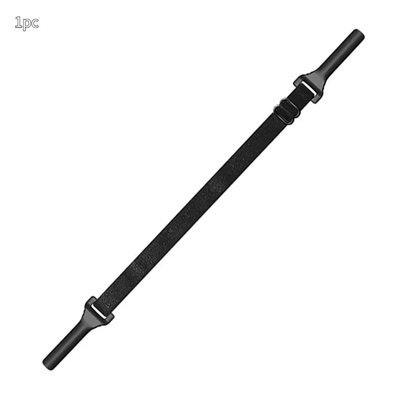 Black adjustable glasses cord with silicone earpiece tips for anti-slip eyewear retention