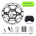 Hollow cup football UAV remote control education intelligent suspension toy in black plastic design