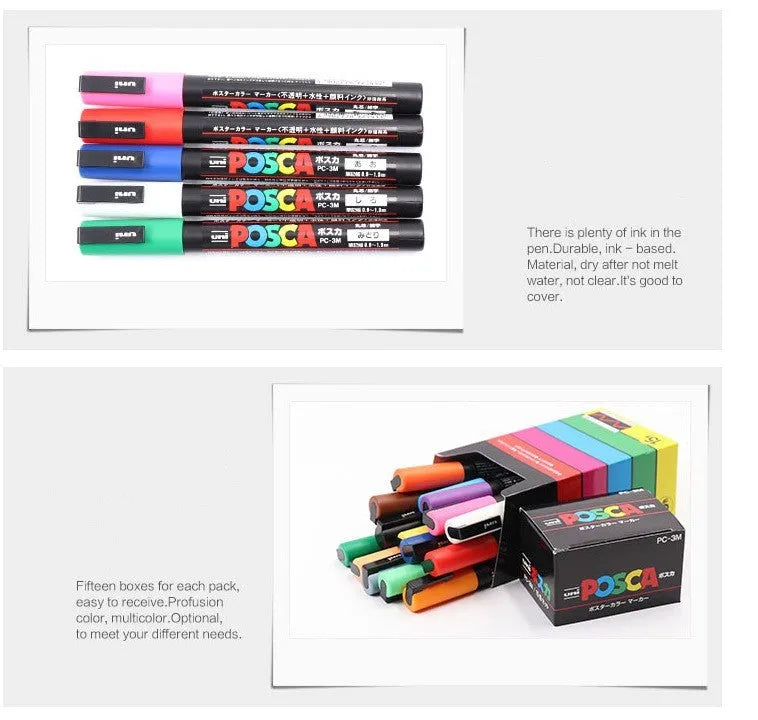 Doodle acrylic marker 8 colour set with 0.9 mm tips in a plastic case.