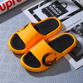 Unisex toe ring slippers with hollow out PVC upper, thick injection moulded sole, summer wear