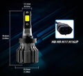 6000K white LED car headlight bulb with adjustable chuck and compact mini-size design