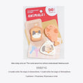 Animal-shaped sticky note set showing one of six cover options, including Good Night Bunny and Sea Otter designs