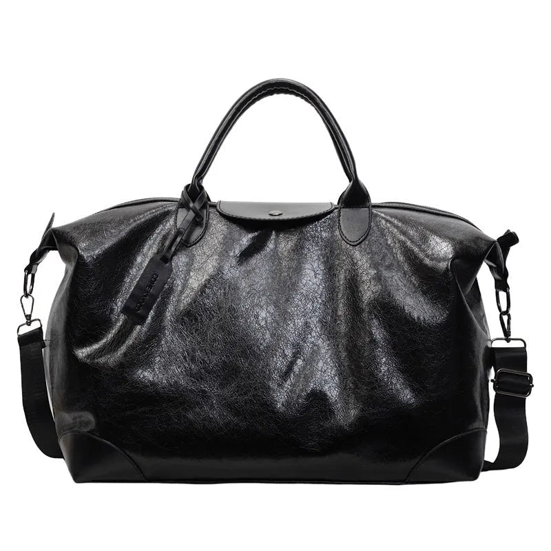 Black women's hand-carry travel bag with 36-55 litre capacity for short trips