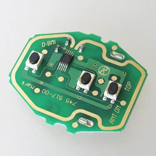 Green BMW remote key circuit board, 315MHz 433MHz switchable, three-key layout, 0.03kg