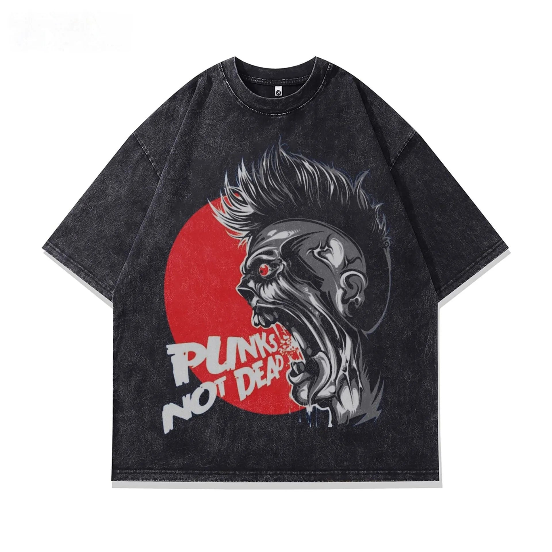 Men's short sleeve cotton T-shirt with character pattern print in loose summer fit