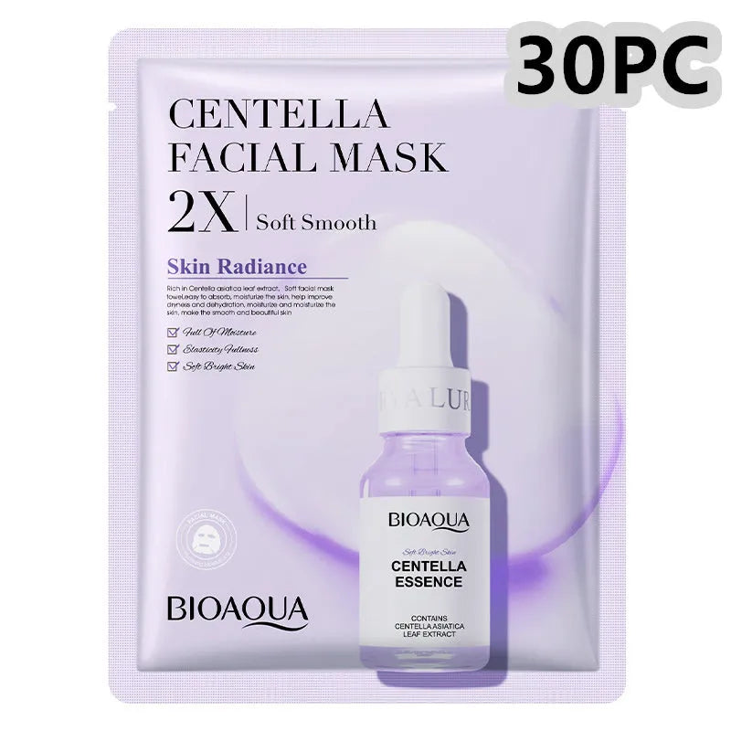 Collagen and hyaluronic acid face sheet mask set with 30g gel formula