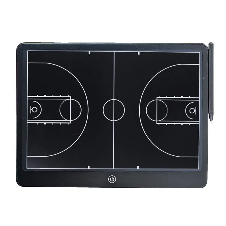 Sports LCD handwriting board in black with pen, 16 inch plastic screen for tactical marking