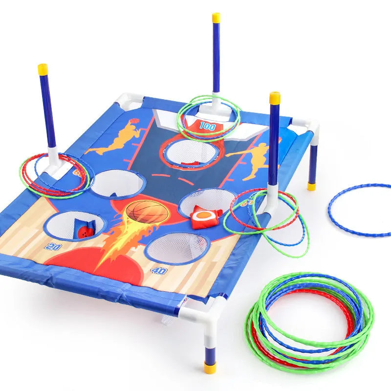 Cloth sandbag throwing ring game board, 36.5 x 7.5 x 19cm indoor outdoor toy set for teenagers.