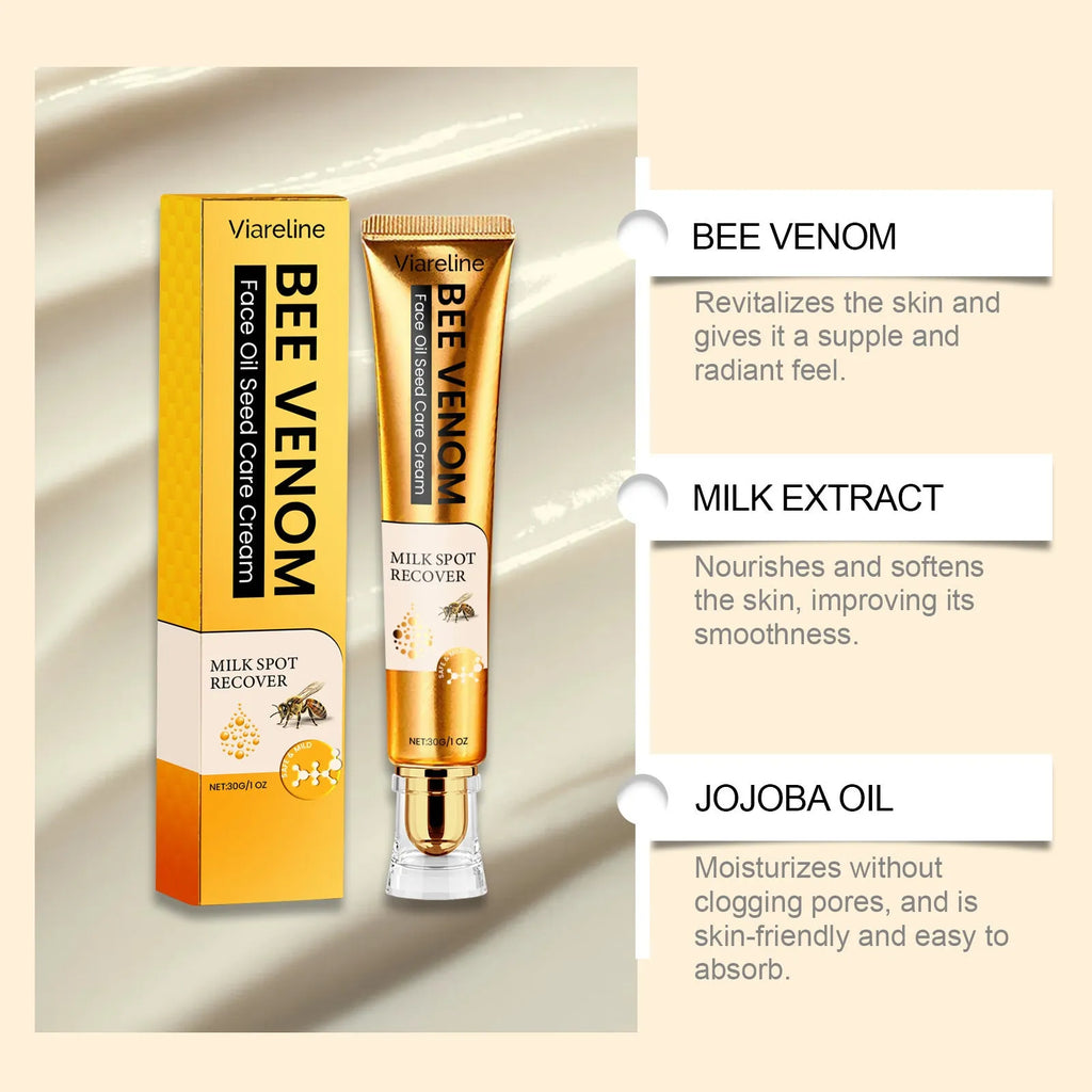 30g facial and neck moisturising cream with bee venom and milk extract