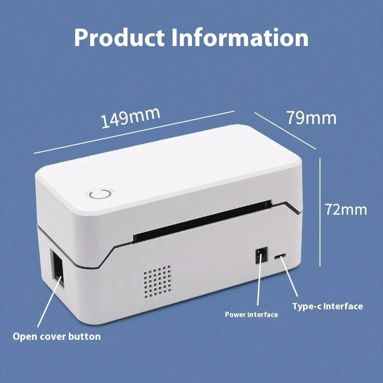 Compact Thermal Express Single Electronic Surface Printer with Bluetooth connectivity.