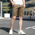 Men's elastic waist casual trousers in fifth pants length available in multiple colours