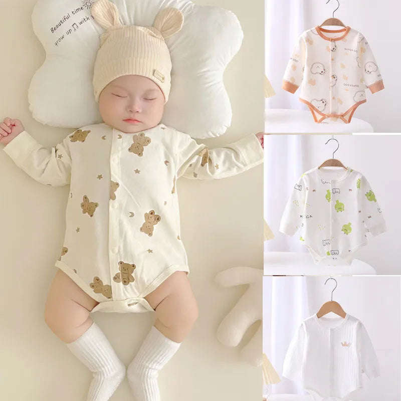 Newborn jumpsuit in thin corduroy, sleeveless triangle style, XINGX sheep or bear design, sizes 59cm to 90cm