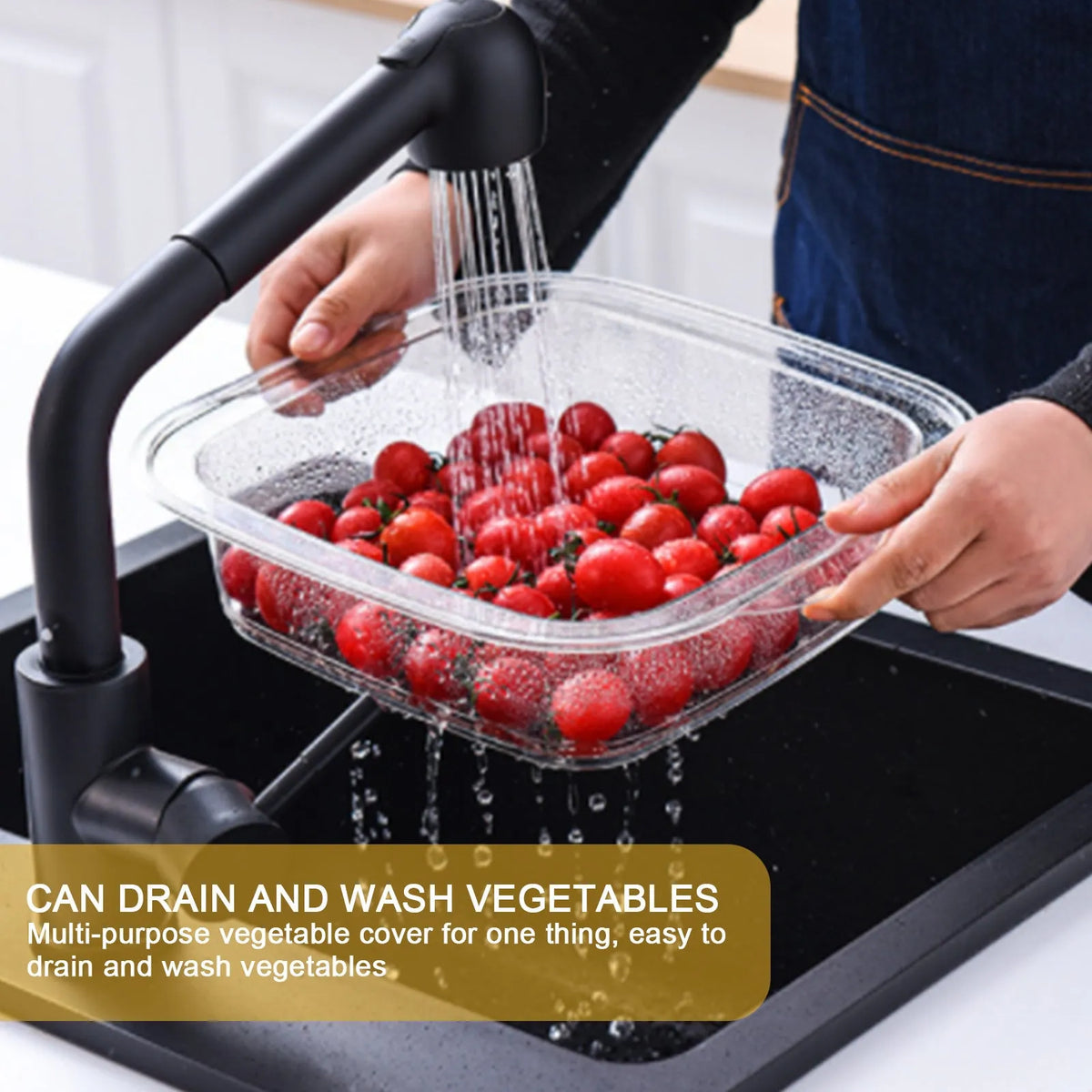 Multi-layer transparent plastic dish cover with temperature display in white colour