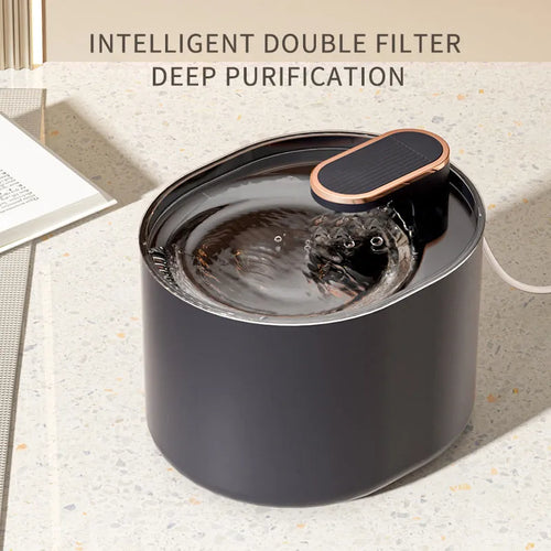 Automatic pet water fountain in Berlin blue or ore white with USB power and detachable filter