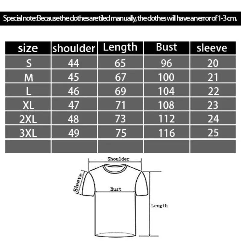 Front view of a black men's loose-fit t-shirt with a large 3D digital printed cartoon design on the chest.