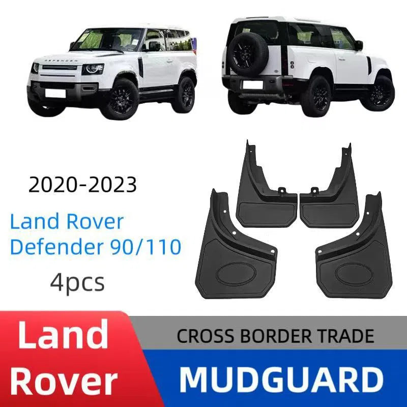 Plastic mudguard set for Land Rover Defender 90/110 large version including screws and buckles