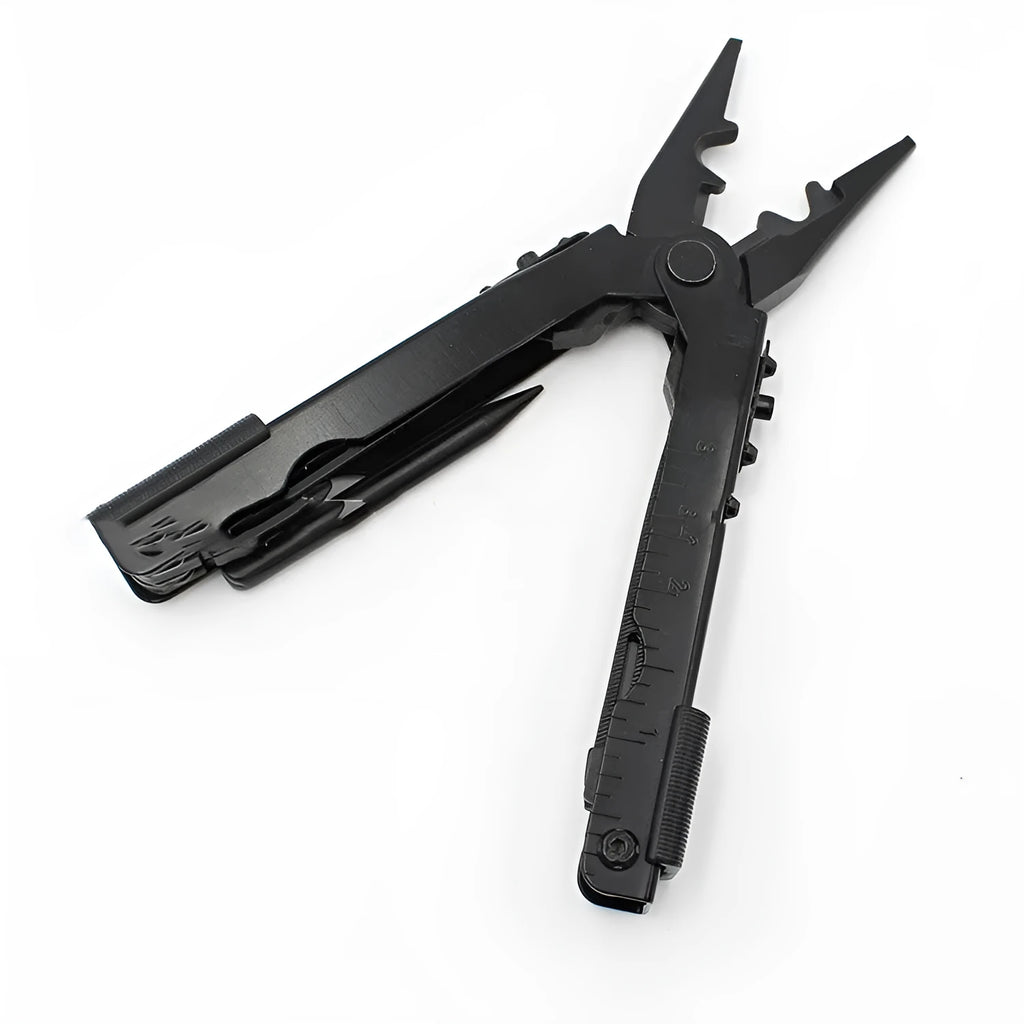 Multifunctional 2cr13 stainless steel telescopic pliers with blade length 3.8cm full length 168mm in black colour