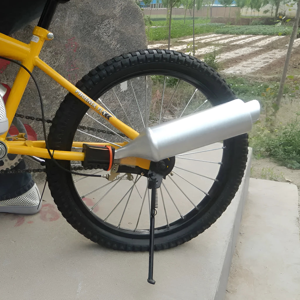 Motorcycle engine sound effect loudspeaker for bicycle bike, PE tube, 39cm packed size, with sound cards and bracket