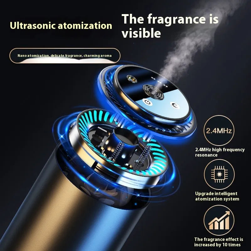 Starry sky car aroma diffuser with atmosphere lighting, aromatic and deodorant functions, Classic Gulong or Alpine White Tea fragrance