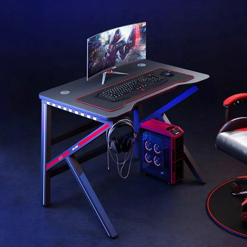 Home fashion gaming desktop computer desk in Dark Awakening colour solid finish