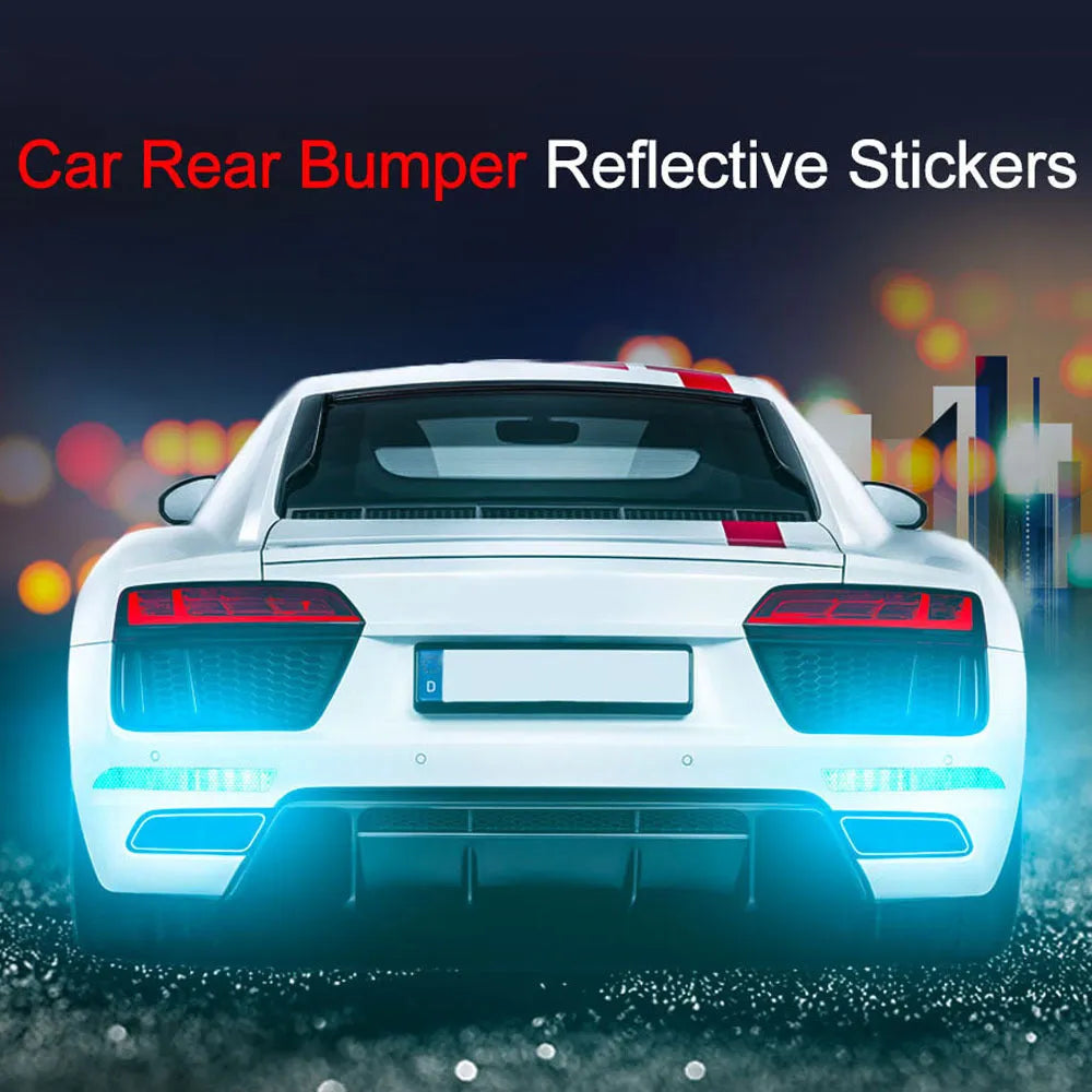Car rear bumper reflective sticker PET film light bar red single chip 21.5x2.5cm