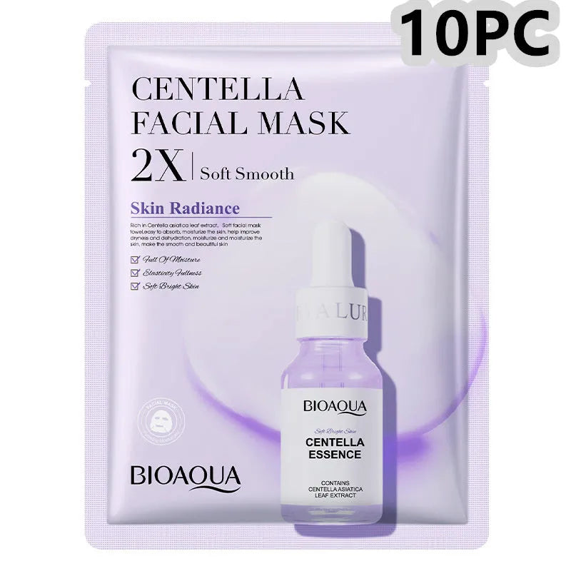 Collagen and hyaluronic acid face sheet mask set with 30g gel formula