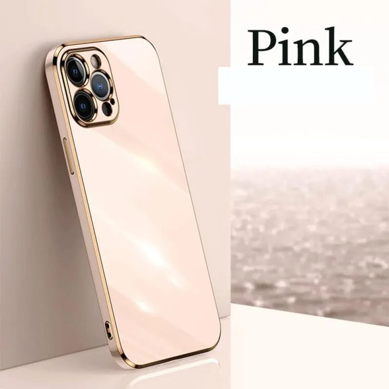Electroplating TPU phone case for Apple iPhone 12 13 14 15 in black
