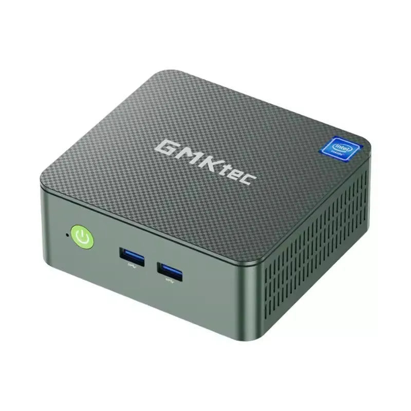 Mini computer host desktop PC with solid state drive and multiple memory options for office and gaming use