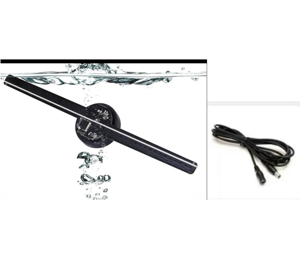 Naked eye 3D holographic advertising machine fan screen with black housing